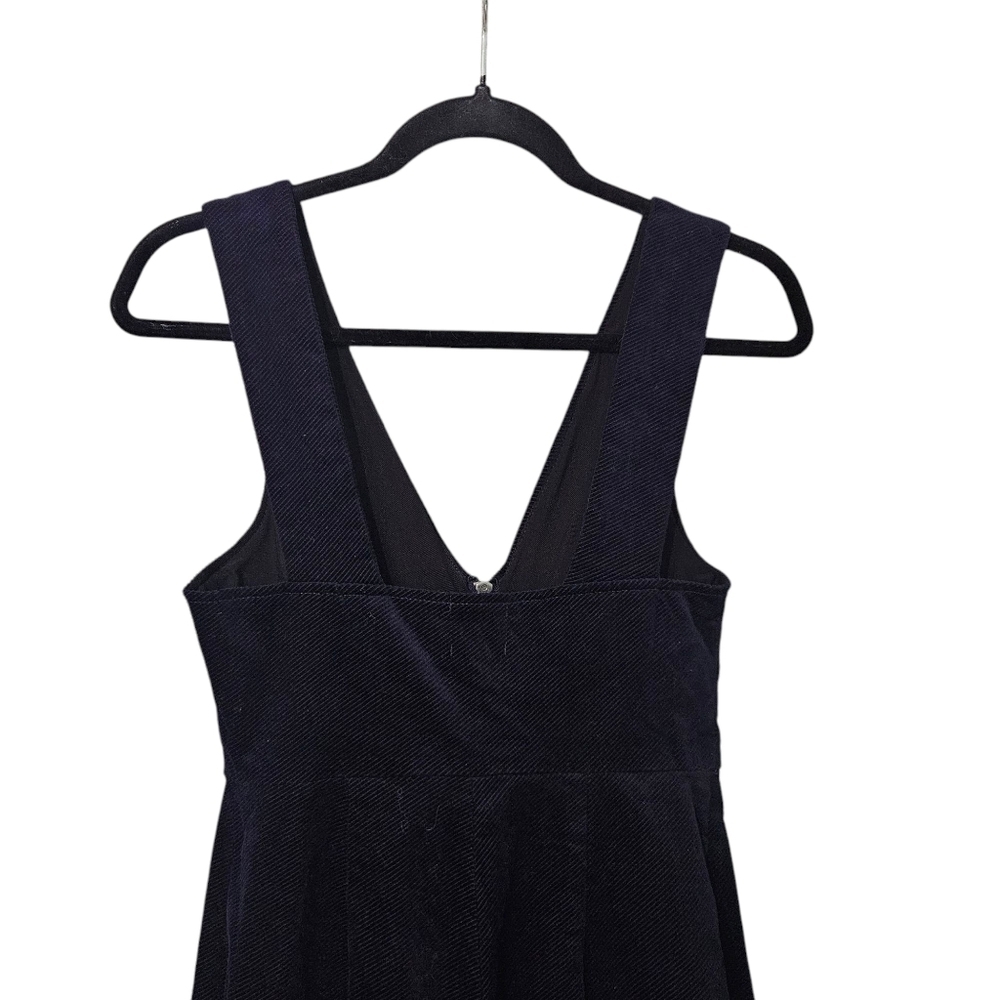 BDG Urban Outfitters April Corduroy Zip-Front Jumpsuit Black Cropped size Small - Picture 6 of 11